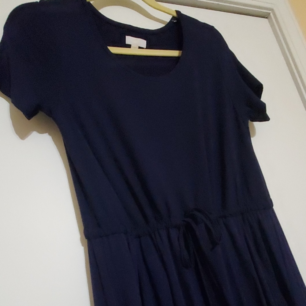 Navy summer dress with pockets